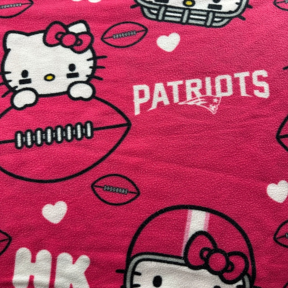 Hello Kitty‎ Blanket New England Patriots Pink Fleece Throw 36x50 Northwest